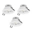 Downlight 3-pk 3,6 W 255 lm IP44