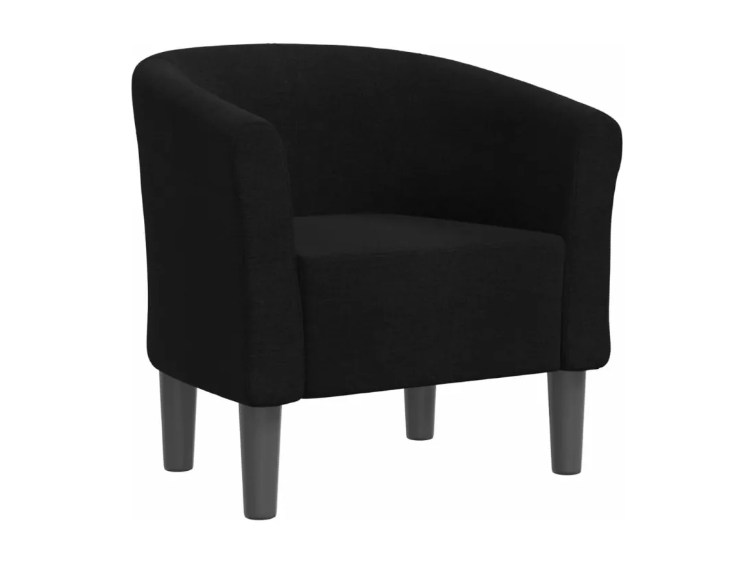 Fauteuil cabriolet noir tissu