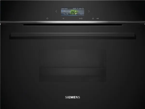 Siemens iQ700 CD714GXB1 - Dampovn - til indbygning - Wi-Fi - niche - bredde: 56 cm - dybde: 55 cm - højde: 45 cm - sort