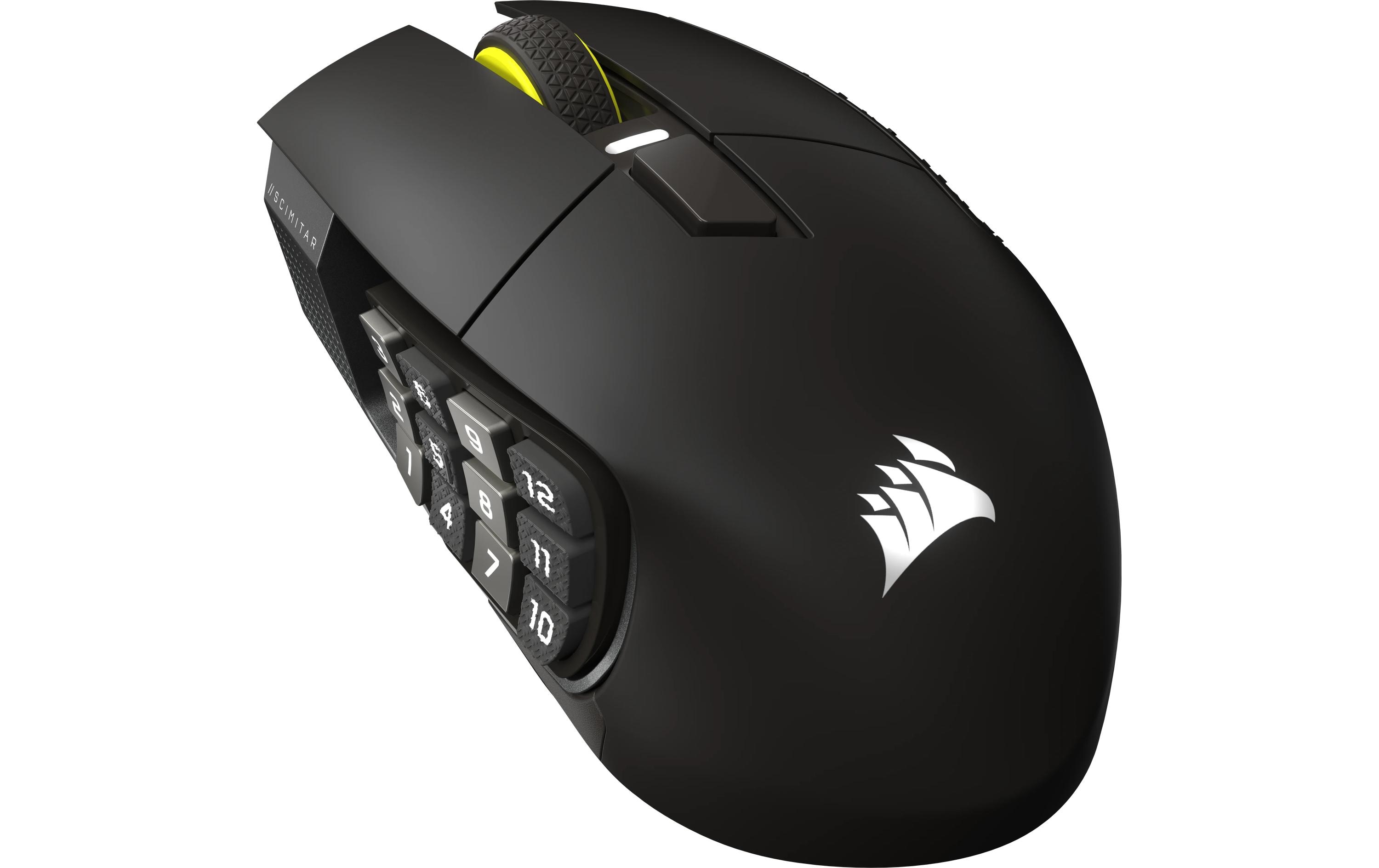 Gaming-Maus Scimitar Elite Wireless SE<br>MMO-Gaming-Maus mit 16 anpassbaren Tasten und einem präzisen MARKSMAN S 33K-Sensor und SLIPSTREAM WIRELESS für niedrige Latenzzeiten