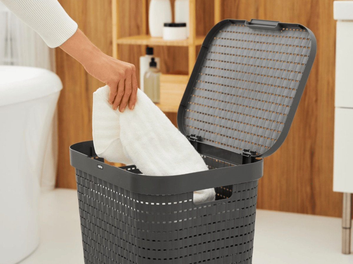 Rotho Country 55 liter wasbox - Anthracite