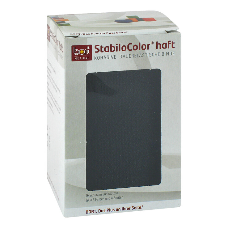 Bort Stabilocolor haft Binde 10cm schwarz, 1 St