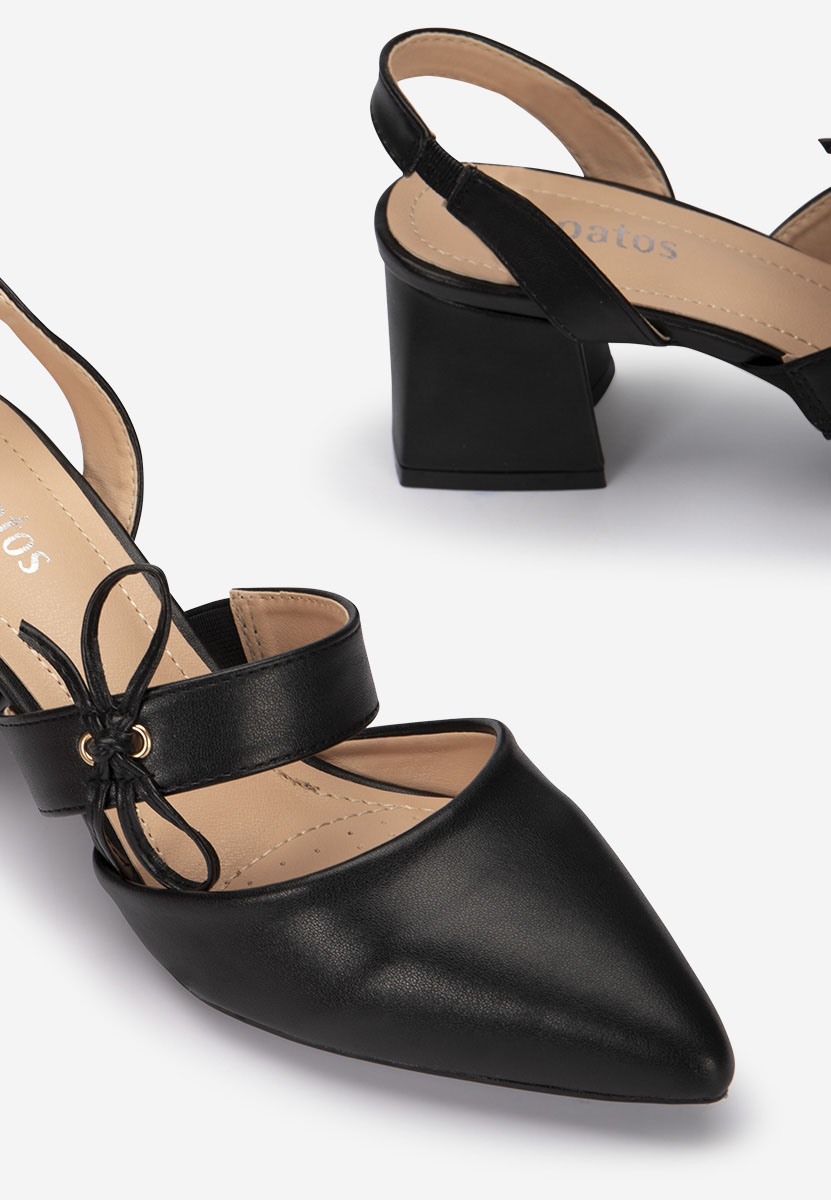 Chaussures à talon moyen noirs Tanada