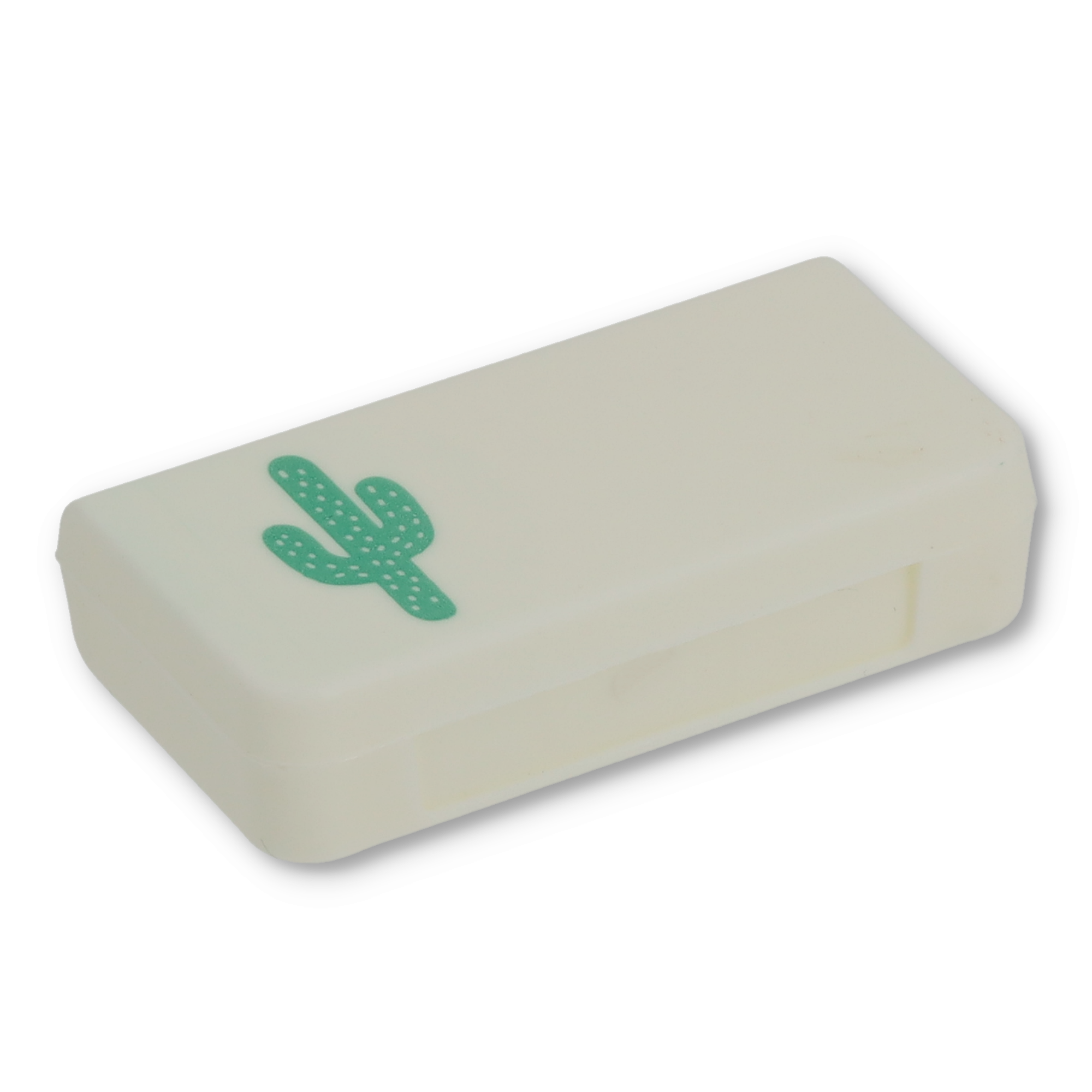 (6.5cm) Medikamenten Dosierer 3 Fächer Dosett Tablettenbox Supplements Pillendose Tablettenspender - Kaktus