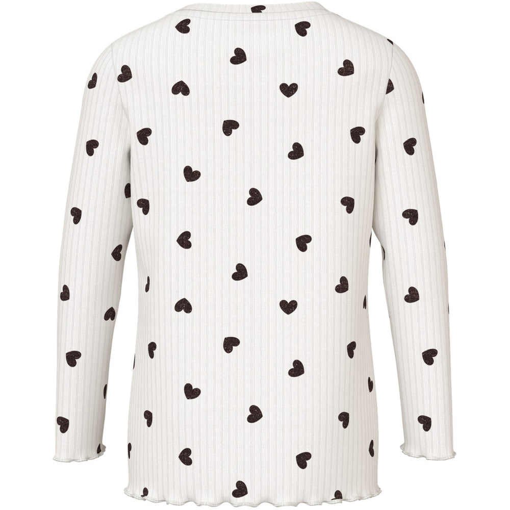 Køb Name It Cloud Dancer Tiny Heart Nmfvemma Glitter Ls Slim Top