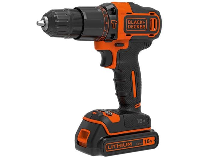 BLACK DECKER Akku-Schlagbohrschrauber BDCHD18K Kit Bohrschrauber