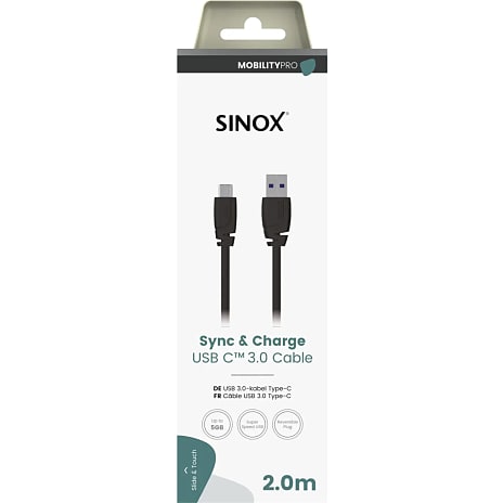 Sinox PRO USB-C-USB-A kabel - 2 meter