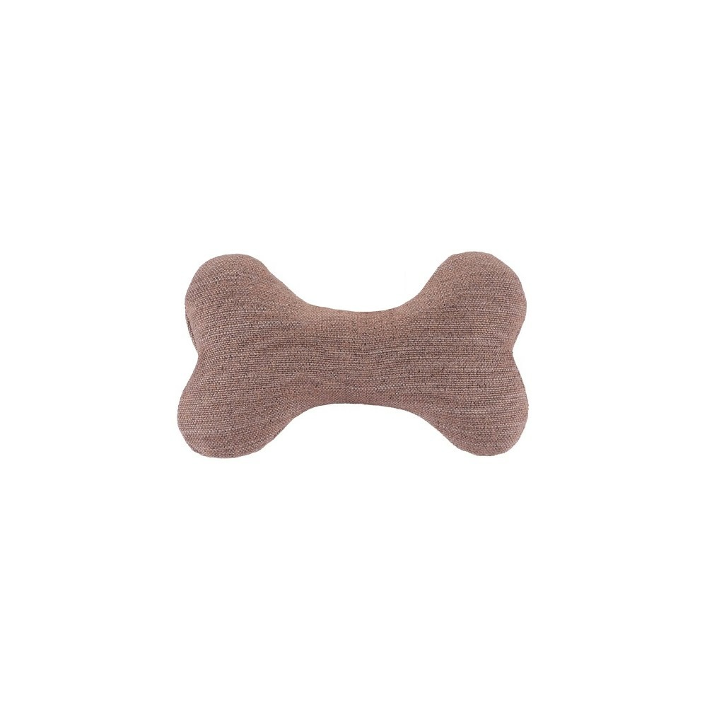Osto - jouet os pour chien en tissu recyclé, vieux rose, 17x10x5,5cm