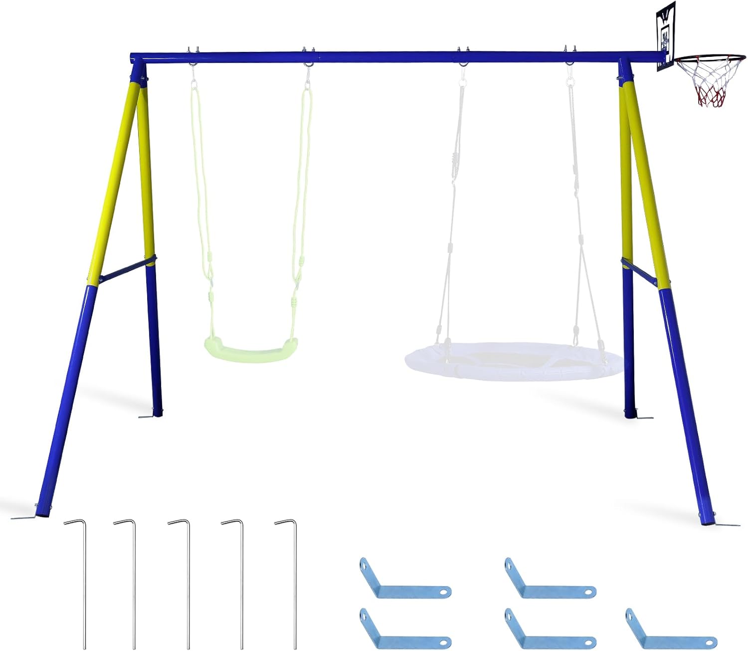 CCLIFE Schaukelgestell Outdoor 200 kg Schaukelgerüst für Nestschaukel Kinderschaukel, Schaukel Gestell für Garten ZERRO