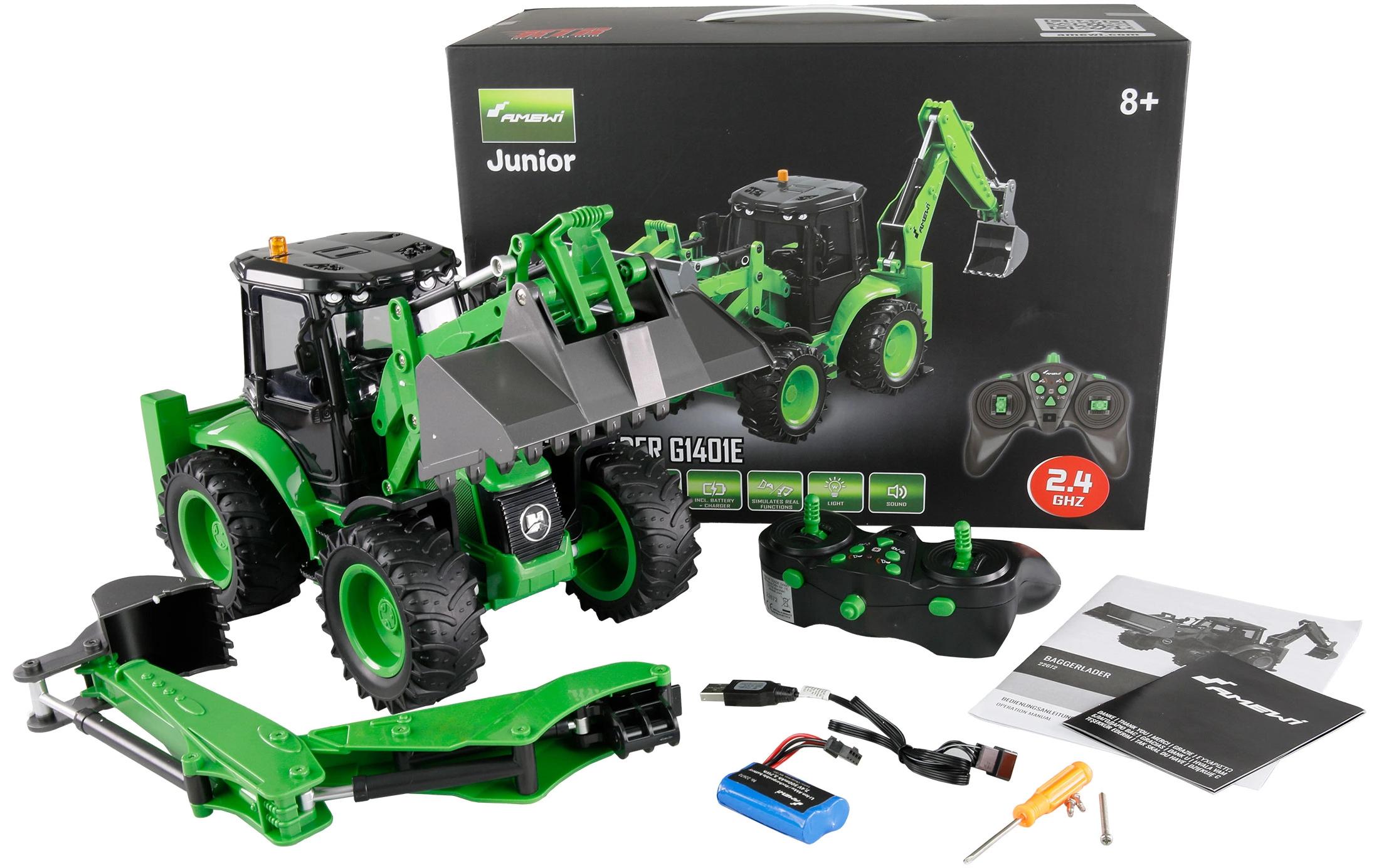 Baggerlader G1401E RTR, 1:14Ferngesteuerte Radlader und Bagger