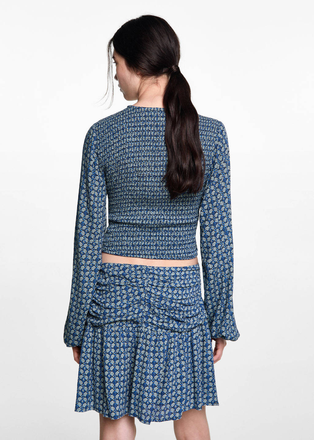 MANGO TEEN korte rok marine