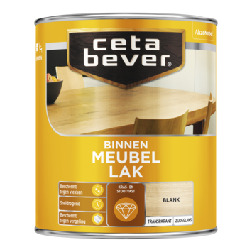 CetaBever meubellak zijdeglans transparant blank 750 ml