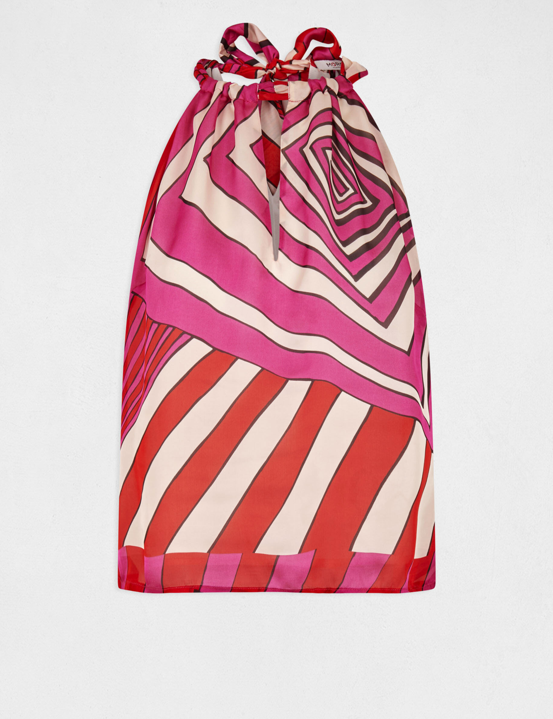 Blouse sans manches imprimé géométrique multico femme - multico