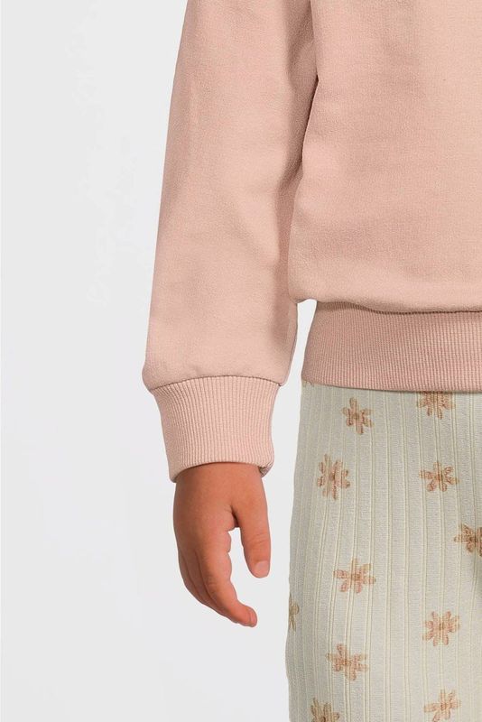 Dirkje - Gebreide Trui - Licht Roze - Franjes en Patroon