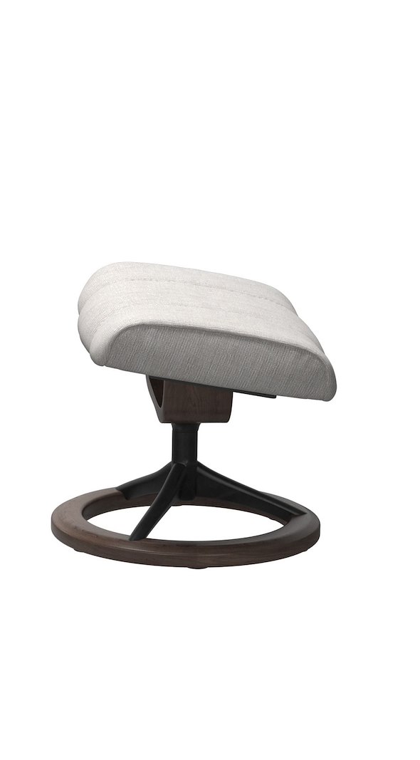 Consul Signature krakk Tekstil Jasmine Light Grey og Signature understell i wengebeiset og sort.