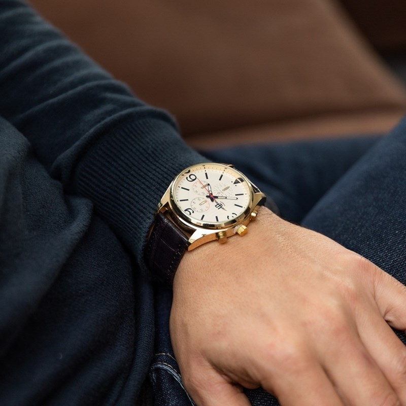 Montre Homme M. JOHN bracelet Cuir Marron