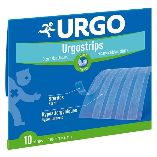 Urgo Medical UrgoStrips Sutura Adesiva Estéril 10cm x 6mm 10 tiras