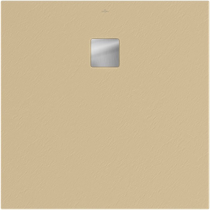 Receveur de douche 100 x 100 cm en acrylique, crème texturé, Villeroy & Boch Exklusive