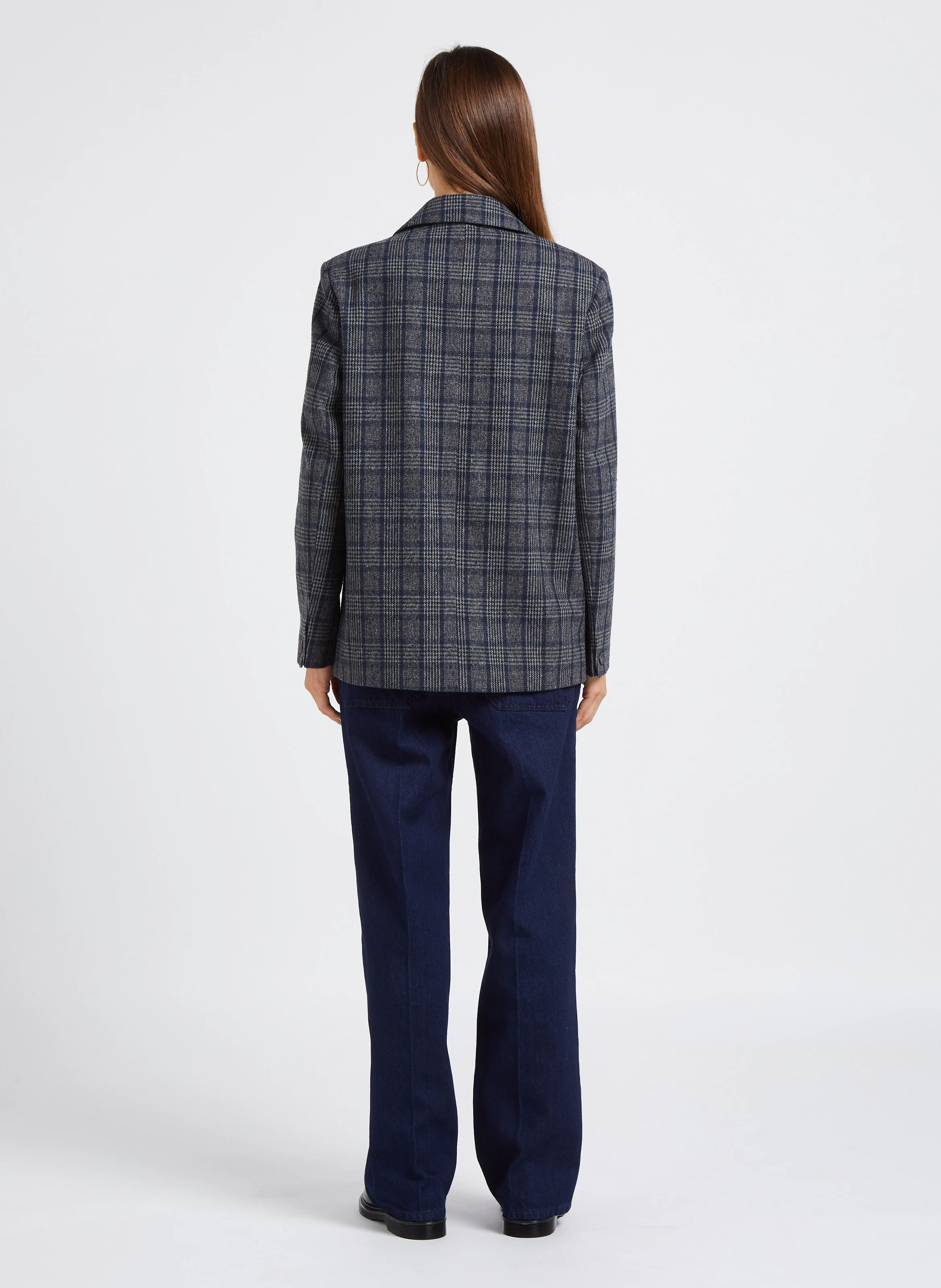 CARL - Blazer col tailleur | Bleu
