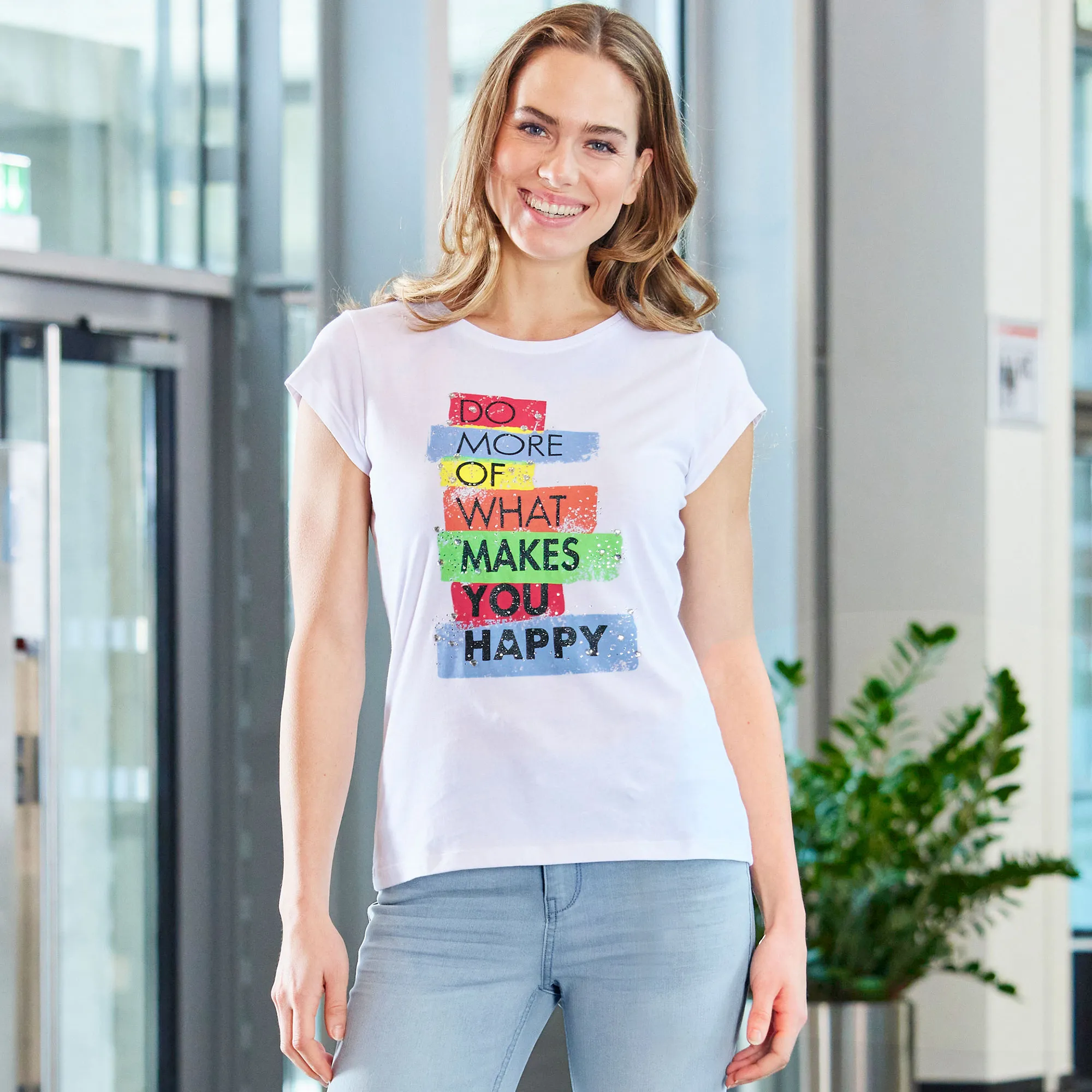 Damen-T-Shirt mit Frontaufdruck