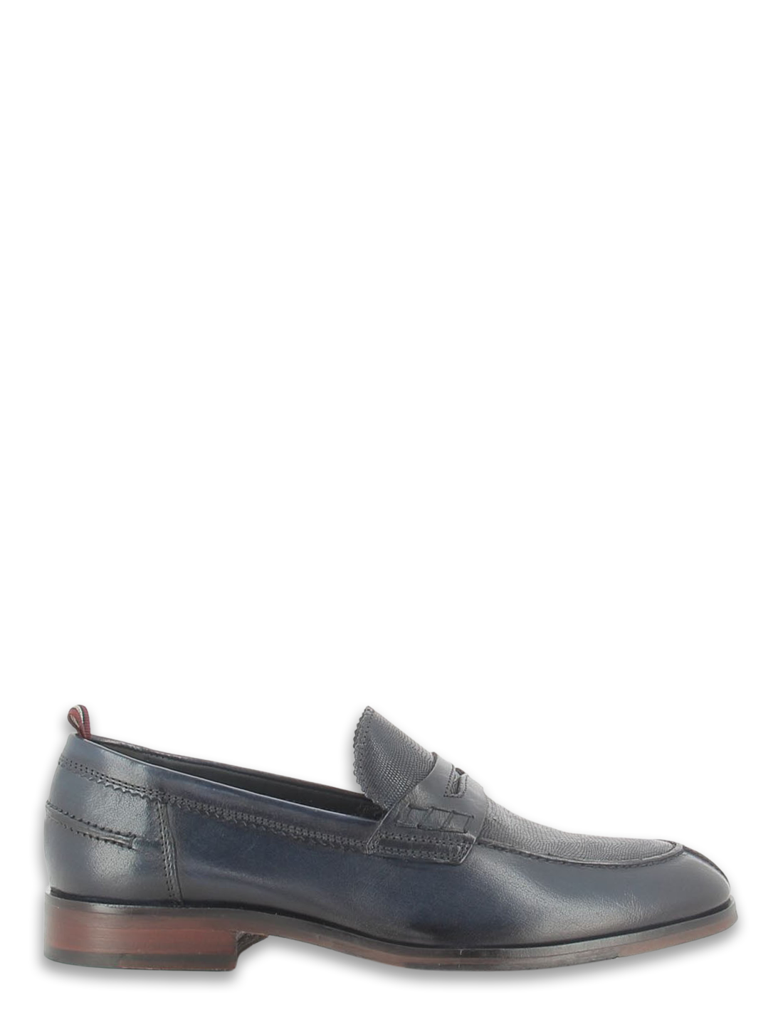 azzaro mocassins homme norden cuir bleu