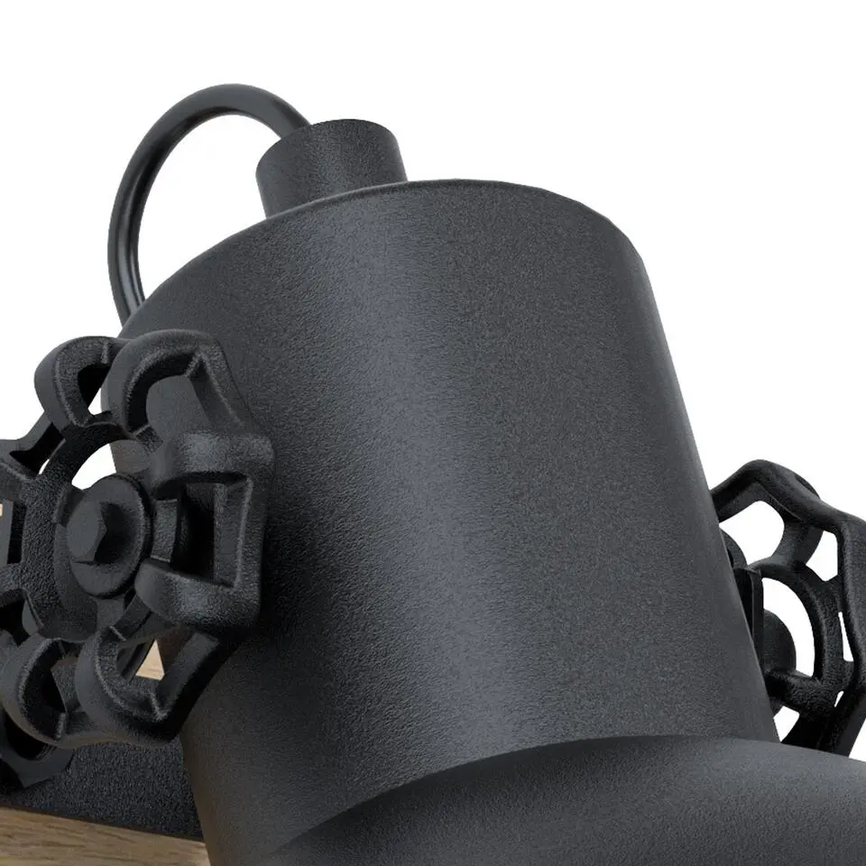 EGLOLubenhamWandlamp-1lichts-E27-Zwart,Bruin