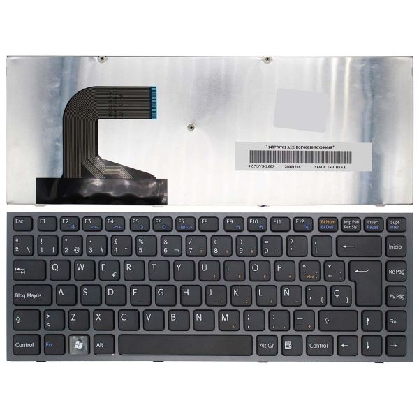 Teclado para Portatil Sony Vaio Vpc-s Preto NSK-SA5SQ 0S 9Z.N3VSQ.50S AEGD3P00020 148778251 (espanhol ) - Tecsonvpc-ng