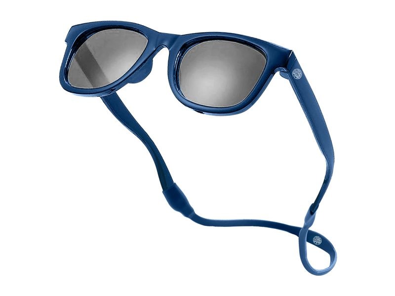 Baby Sunnies Baby-Sonnenbrille mit Band Blau Flexibel und polarisiert für 0-24 Monate