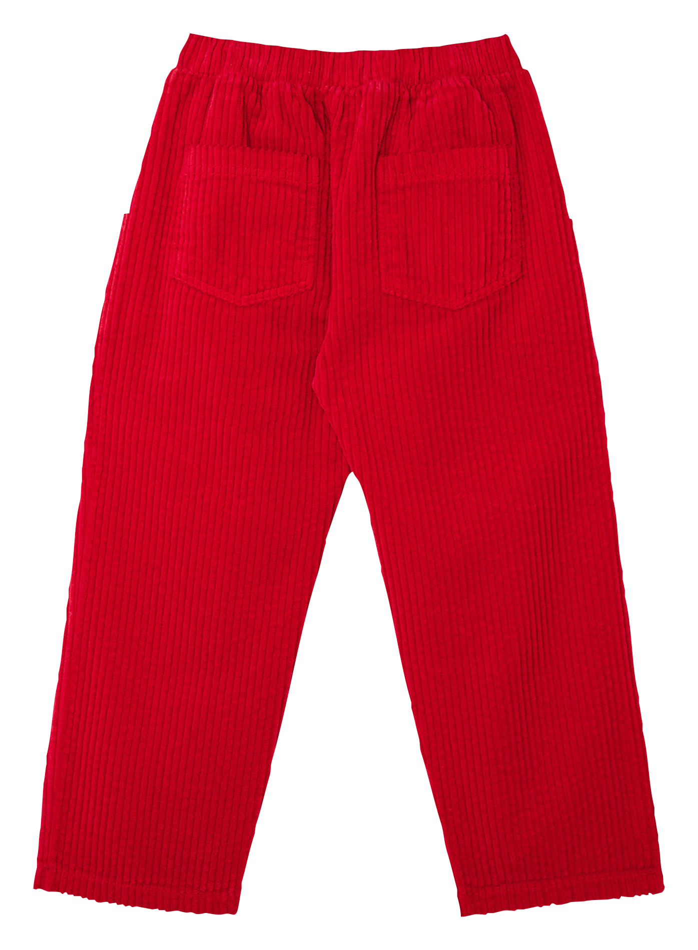 Pantalon droit en coton| Rouge
