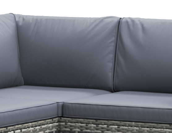 Rattanlounge SAMUI grau/anthrazit