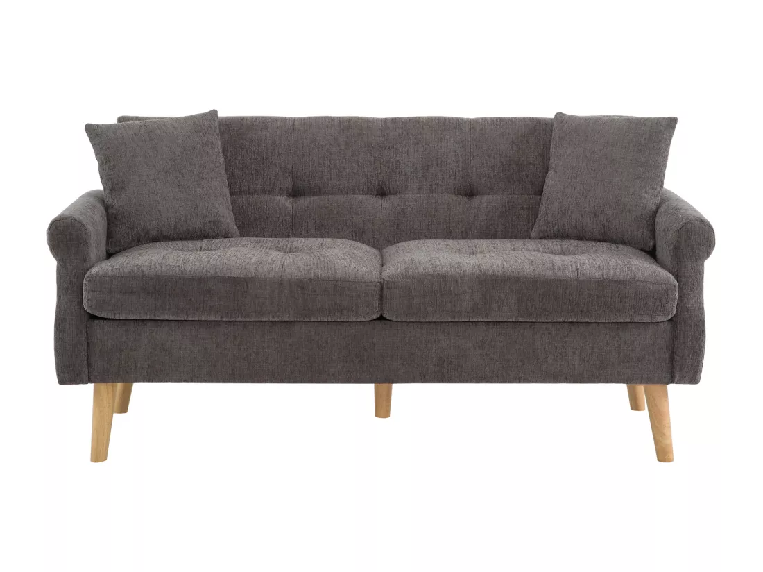 Haobosic - Canapé Double en Tissu Chenille Moderne avec Coussins Épais, Design Ergonomique, Pieds en Bois Massif - Parfait pour Salon