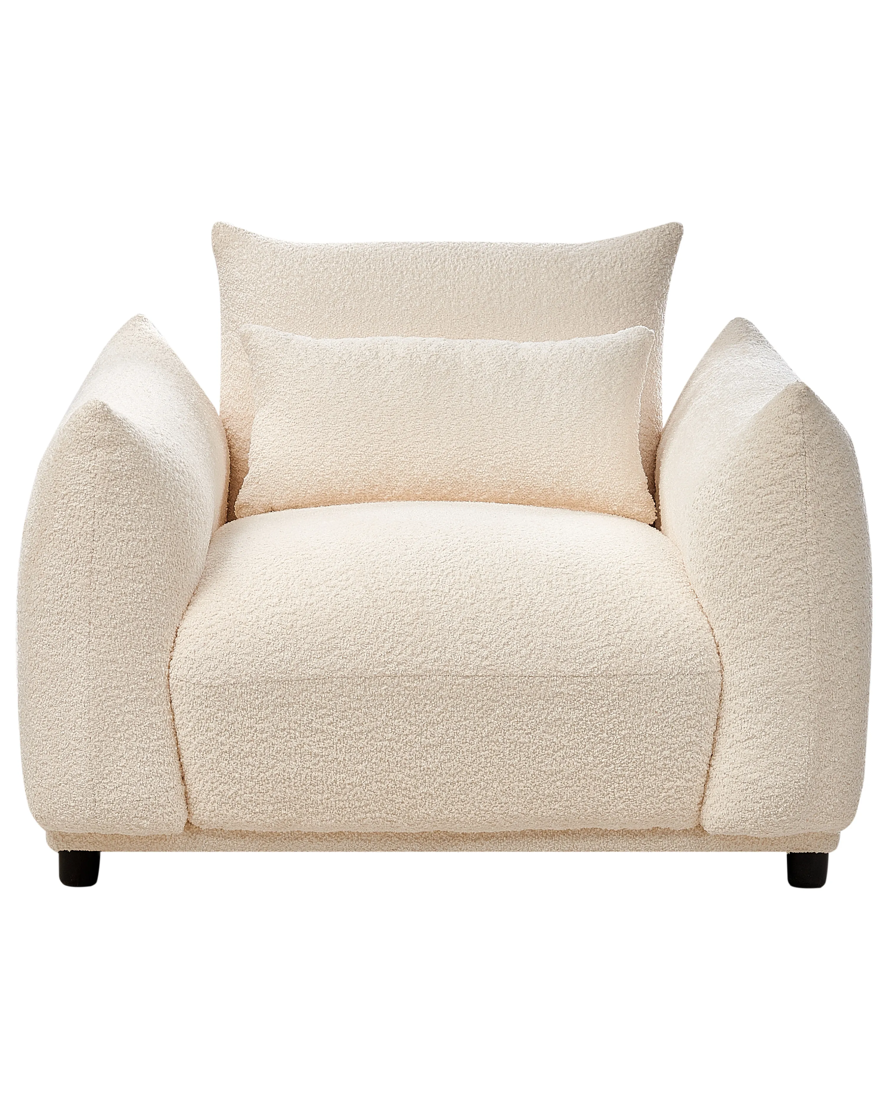 Fauteuil JAMSA Bouclé Gebroken wit