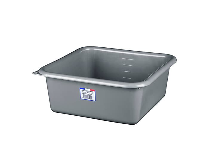 Bassine cuvette carrée 5.5L coloris gris charbon