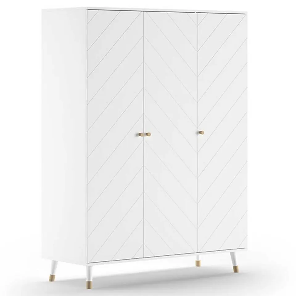 Kledingkast Billy - 150x59x200 cm - MDF/wit