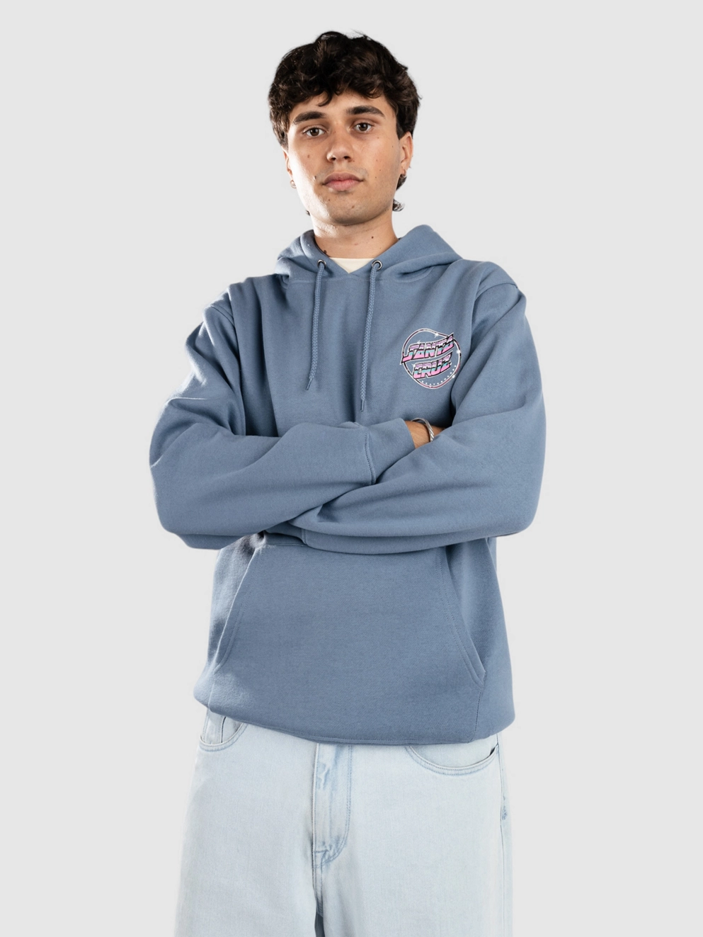 Santa Cruz Chrome Space Dot Hoodie dusty blue