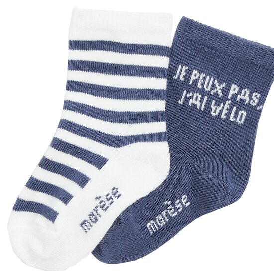 Bleu Château Lot de 2 chaussettes   Milk Blue        25/26   de               Marèse