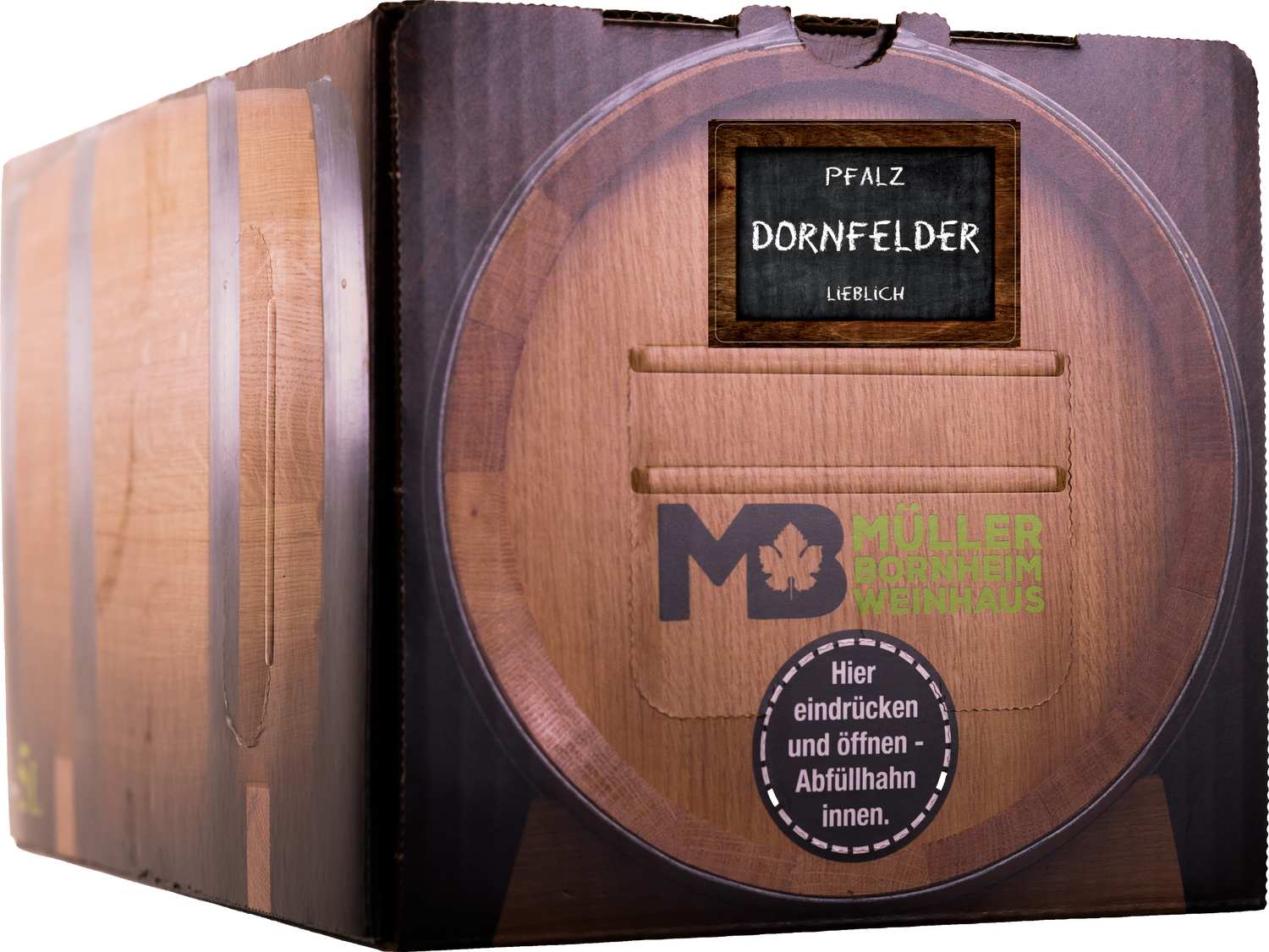 Weinhaus Müller Bornheim Pfalz Dornfelder Rosé Wein halbtrocken 11 % vol. 5 Liter Bag in Box