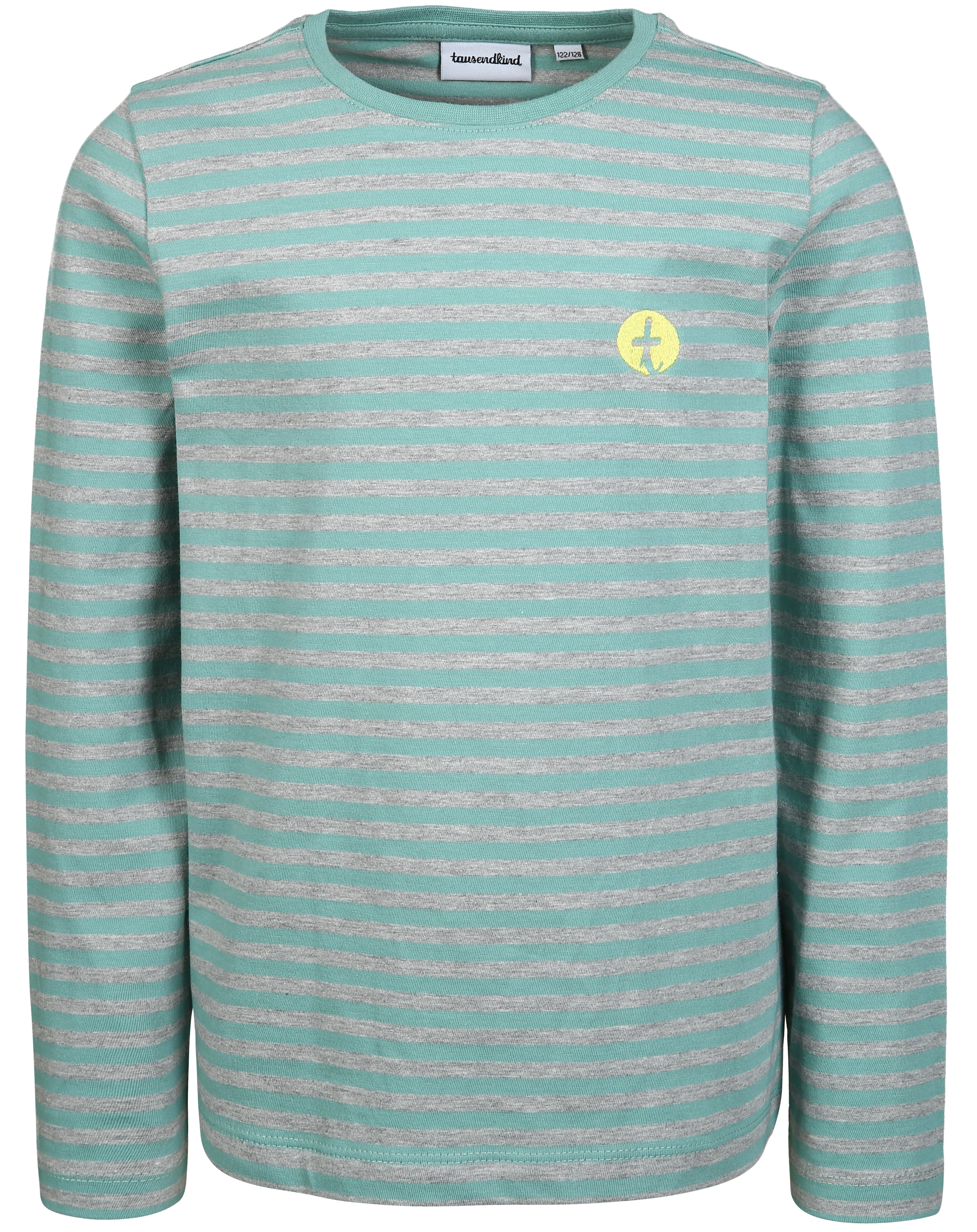 Langarmshirt TK gestreift in grün/grau