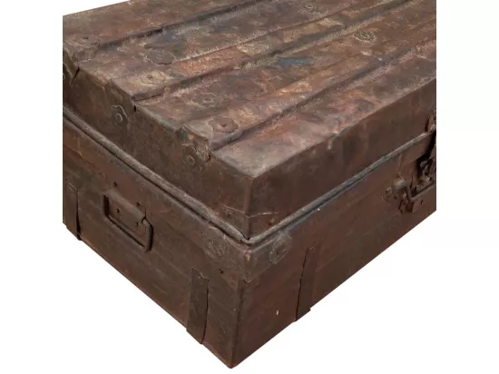 Valise en métal marron 68x36x27h