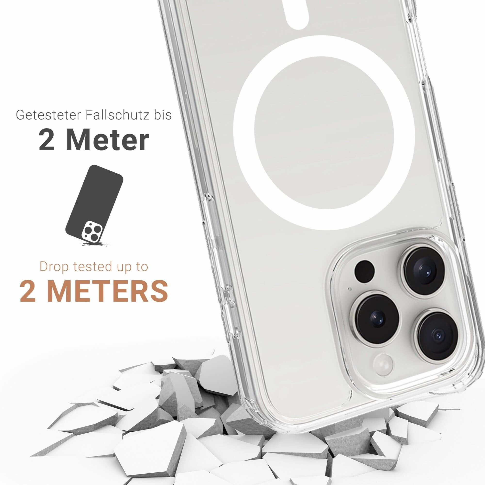 iPhone 16 Pro MagSafe Hybrid Hülle TPU Bumper   Acryl Rückseite Pankow (11092) - Transparent
