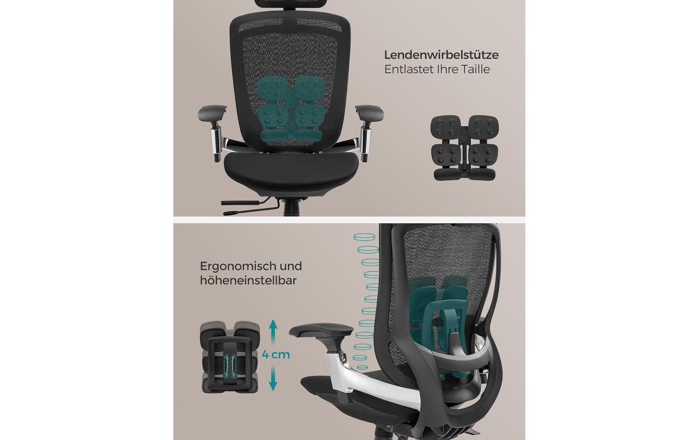 Bürostuhl mit Armlehnen und Fusskreuz<br>Bequemer und robuster Schreibtischstuhl