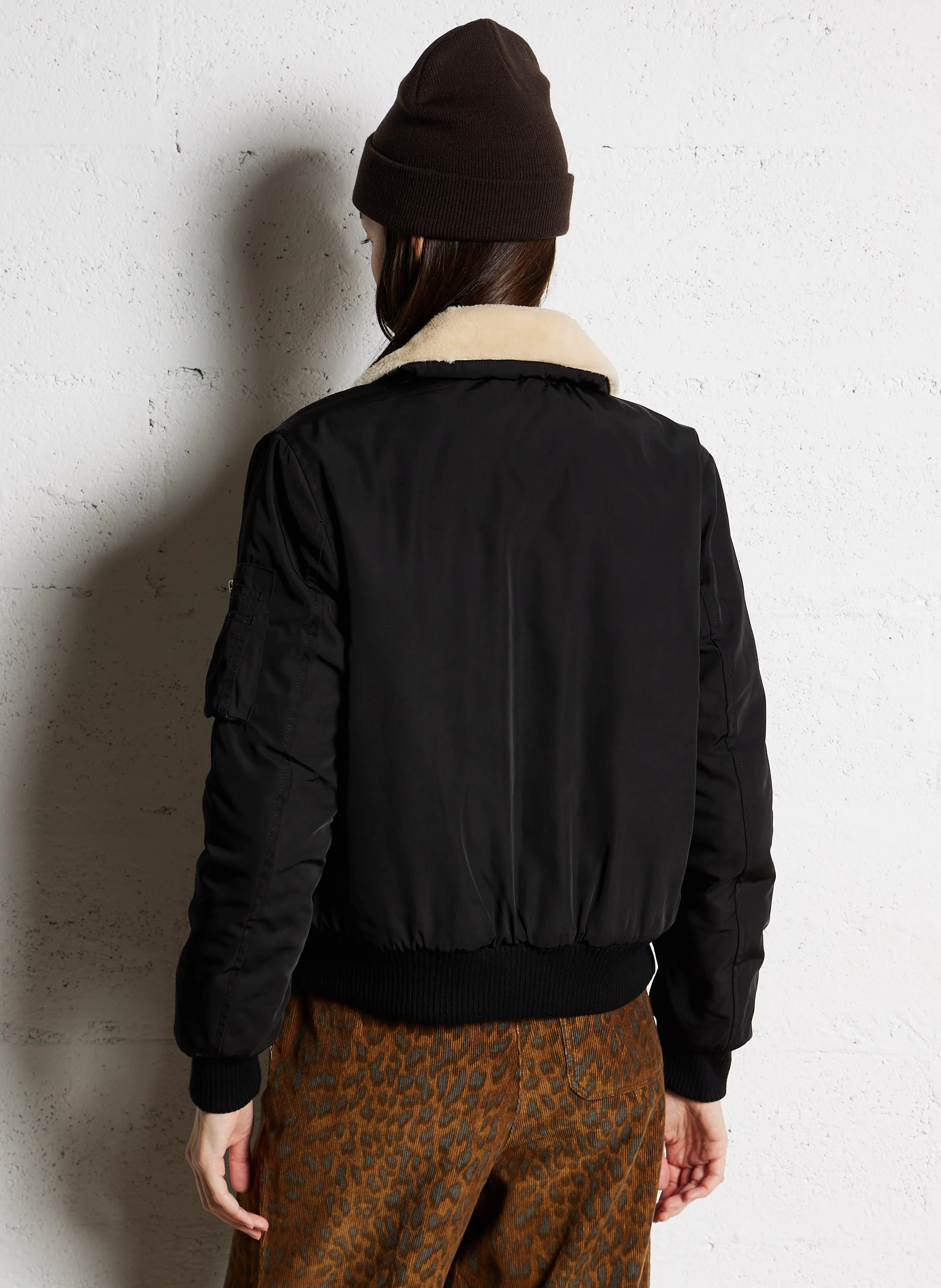 Bomber col classique droit | Noir