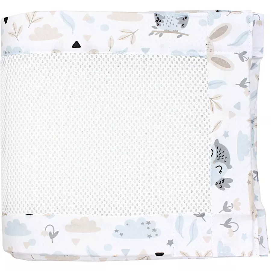 TupTam Nestchen für Babybett Gitterstäbe 3D Mesh 2er Pack beige Modell 1