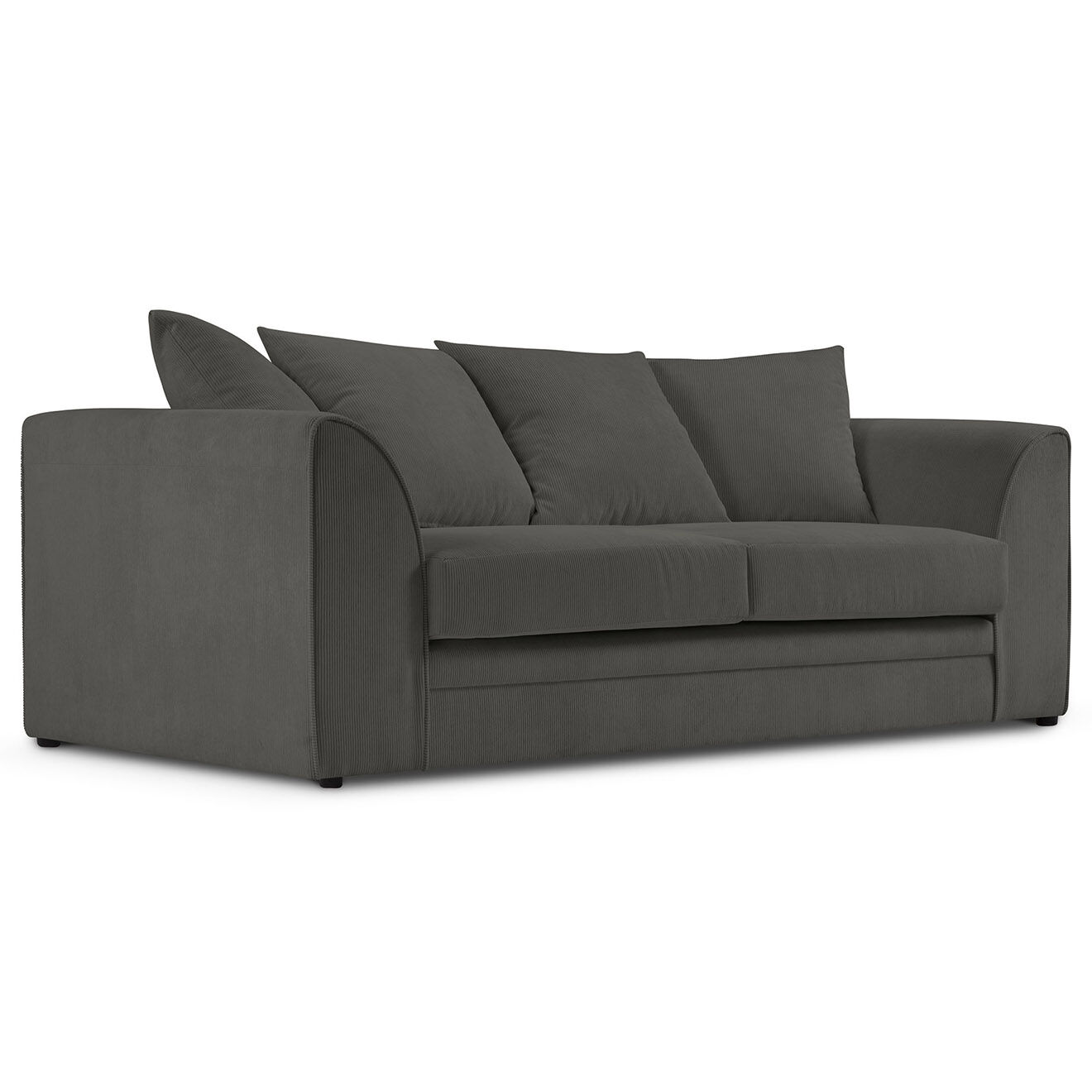Mazzini Sofas Canapé Quince 3 Places gris foncé - 182x92x80 cm