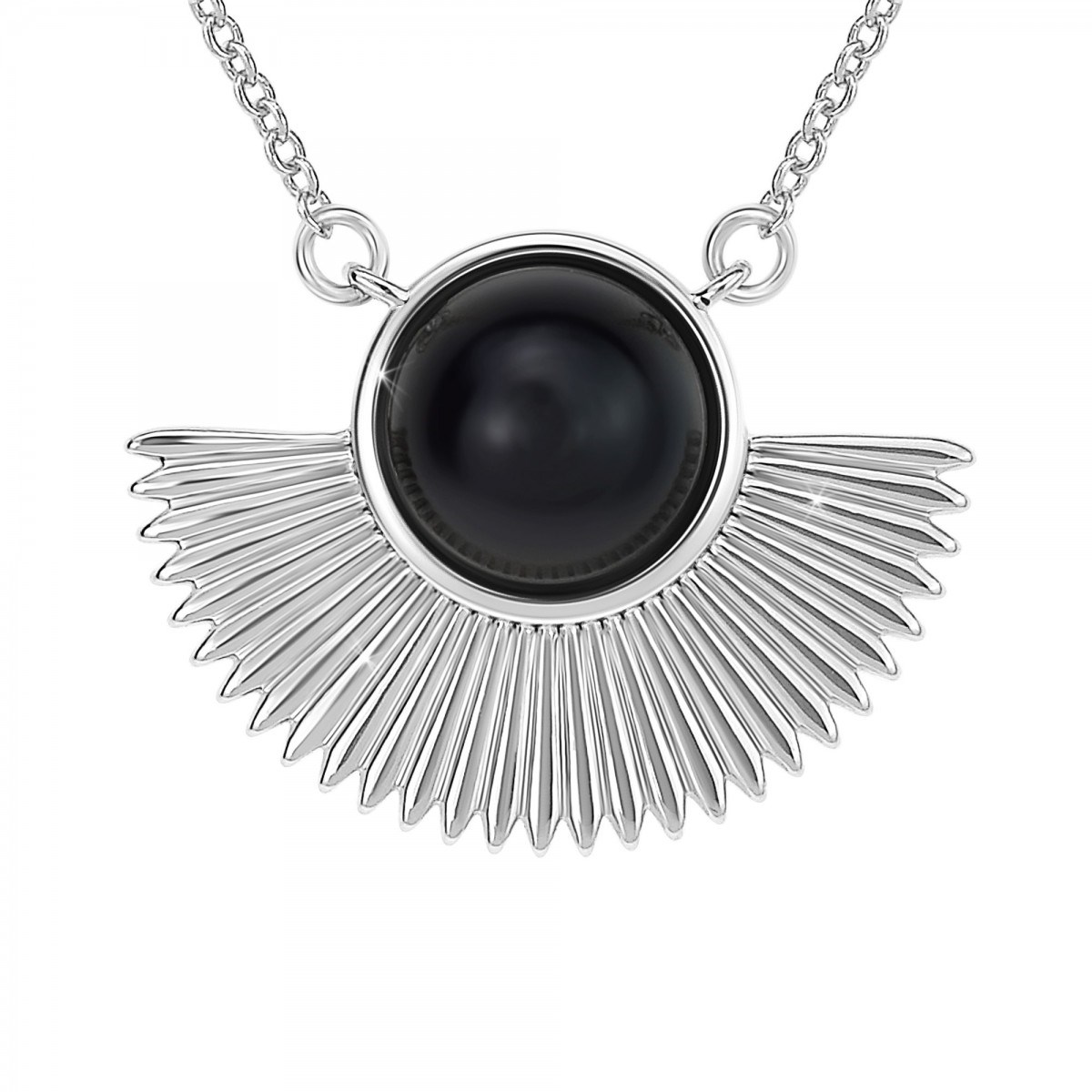 Collier SC Crystal orné d'obsidienne