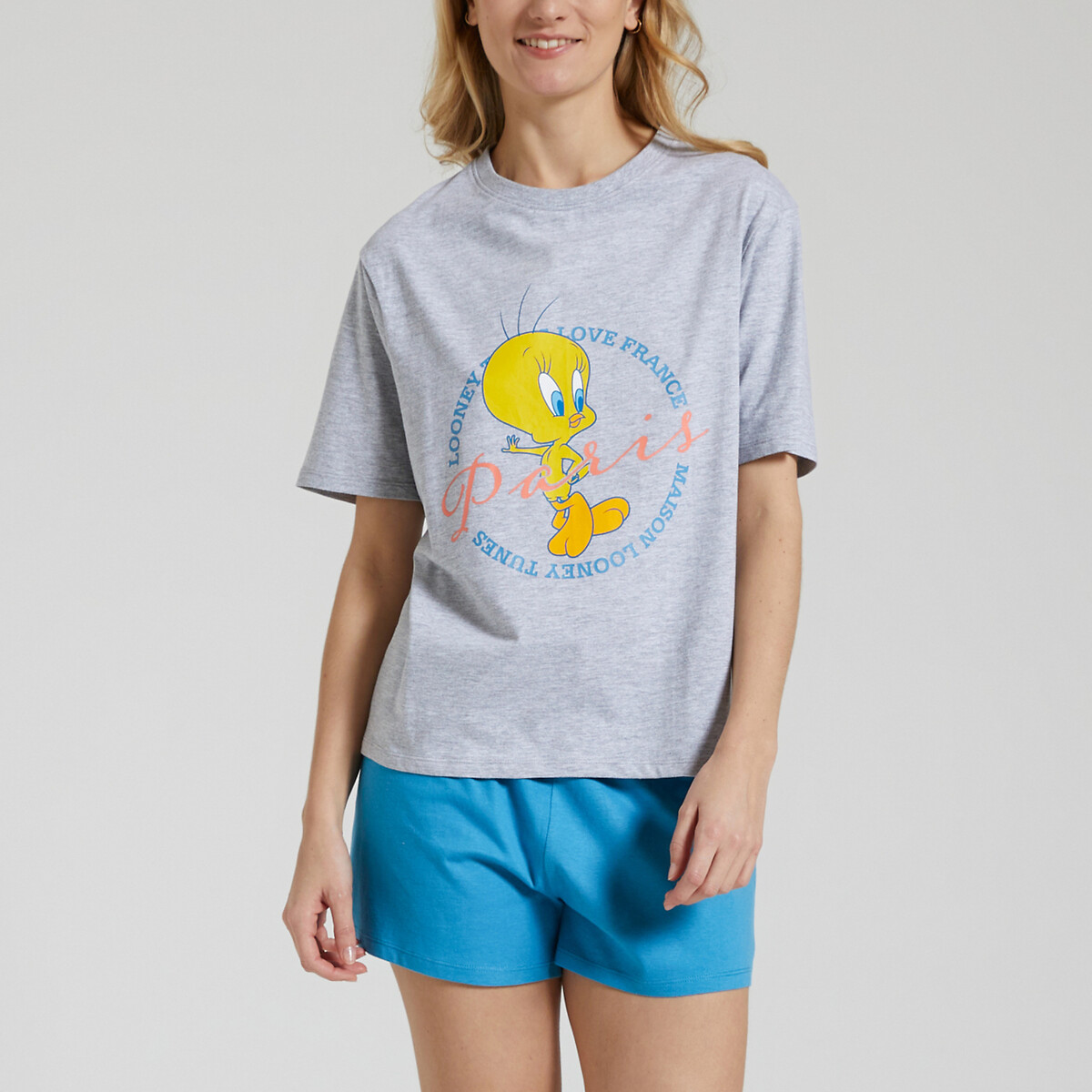 LOONEY TUNES<br>Shorts de pijama de manga curta Titi