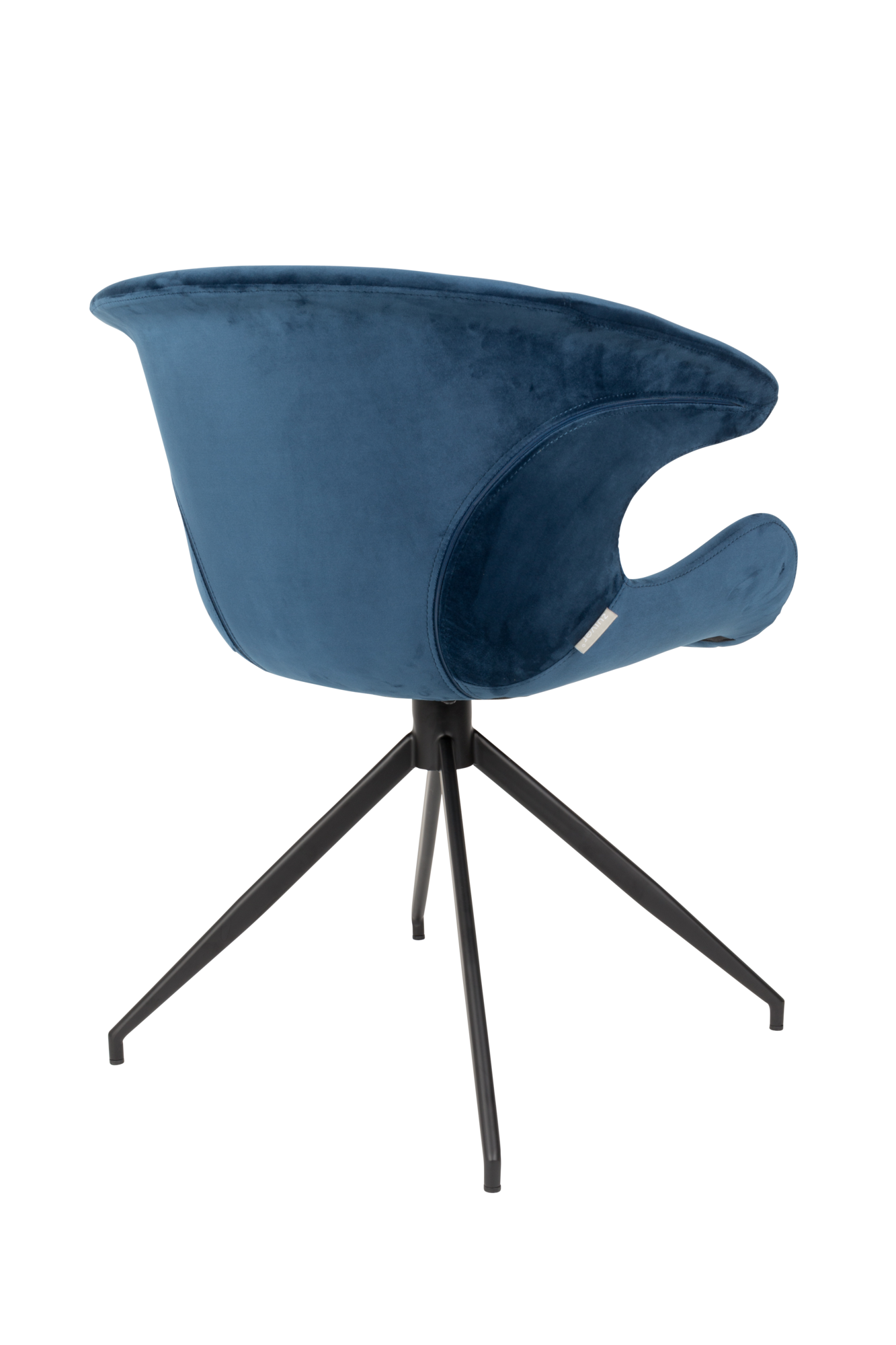 Eetkamerstoel Mia met armleuning blauw - set van 2