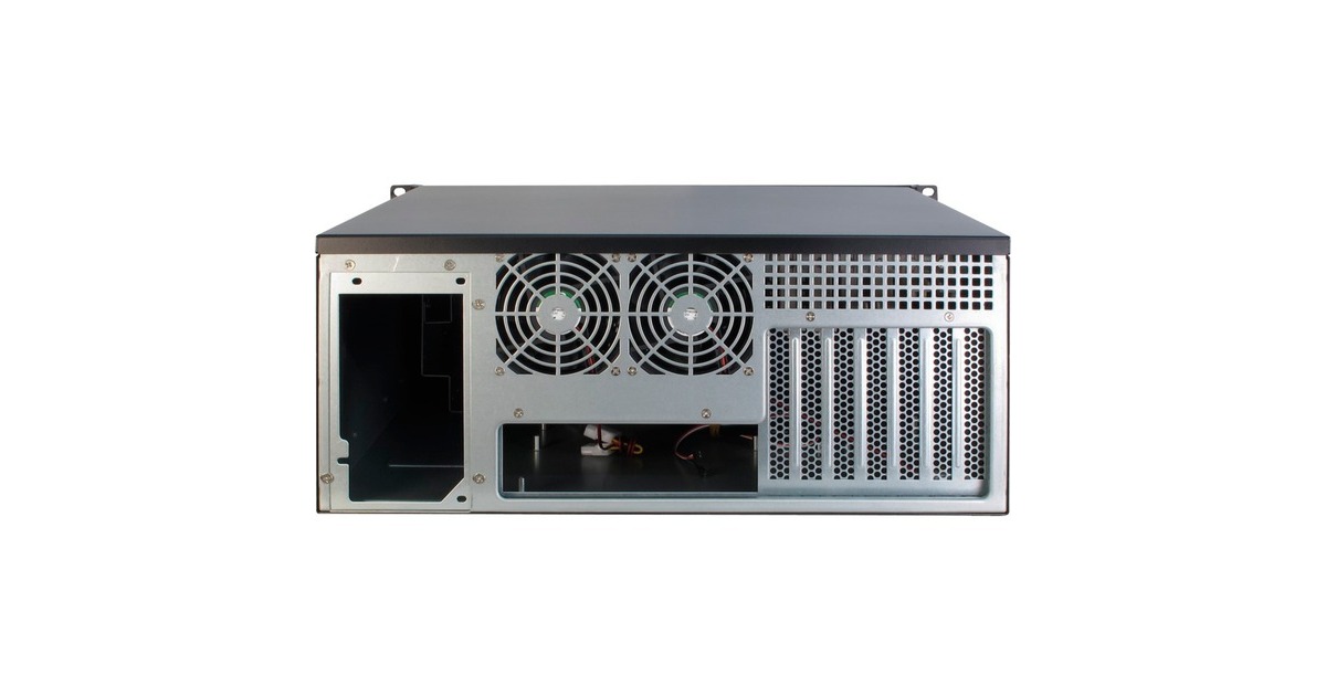 Inter-Tech4U-4098-S rack behuizing  (Zwart | 2x USB-A)