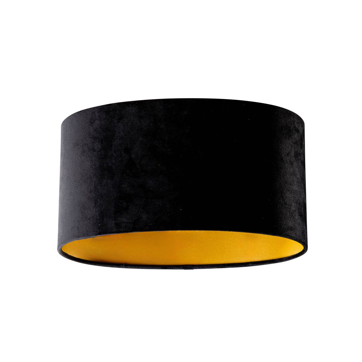 Velours lampenkap zwart ovaal 35/23/18