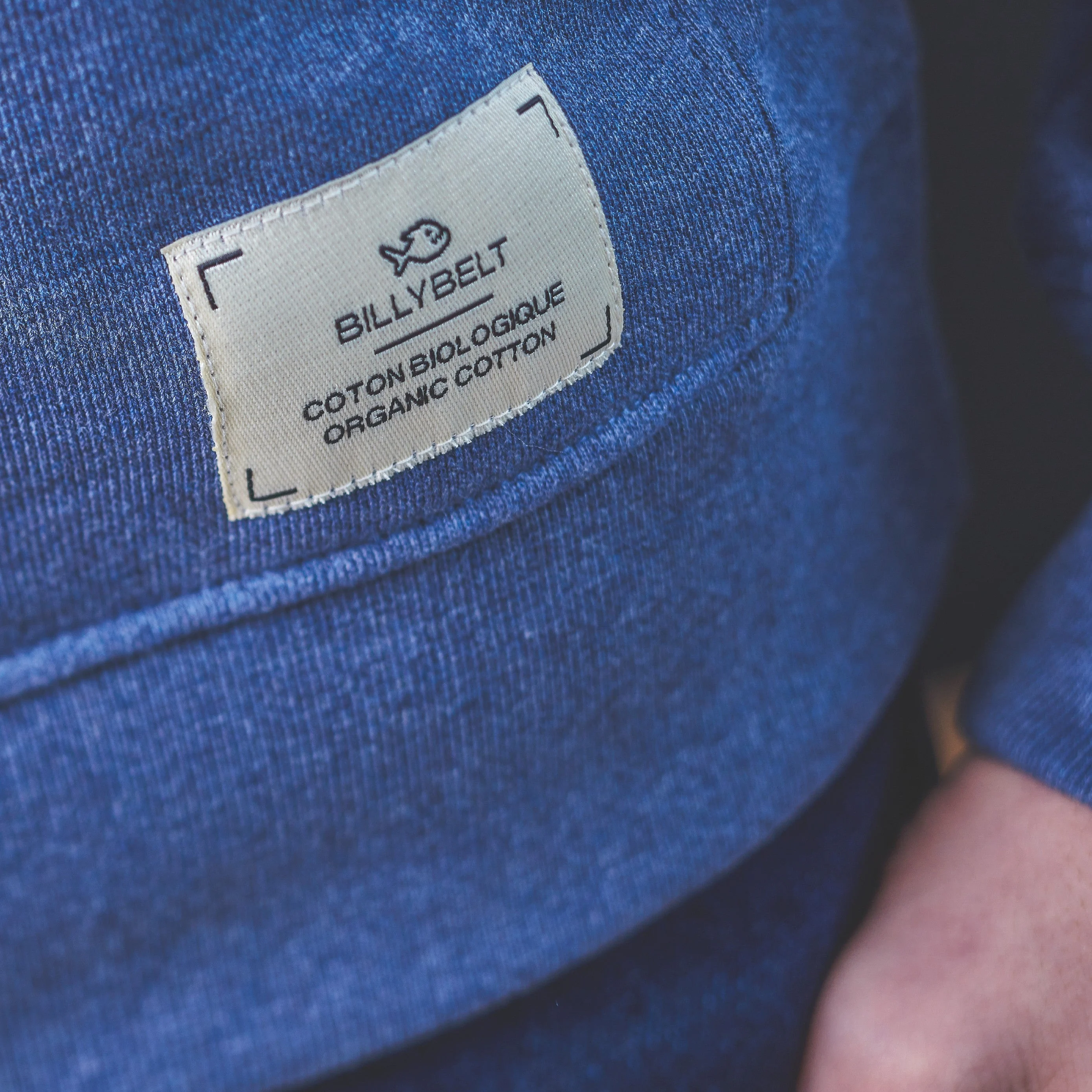 Sweatshirt casual en coton biologique | Bleu